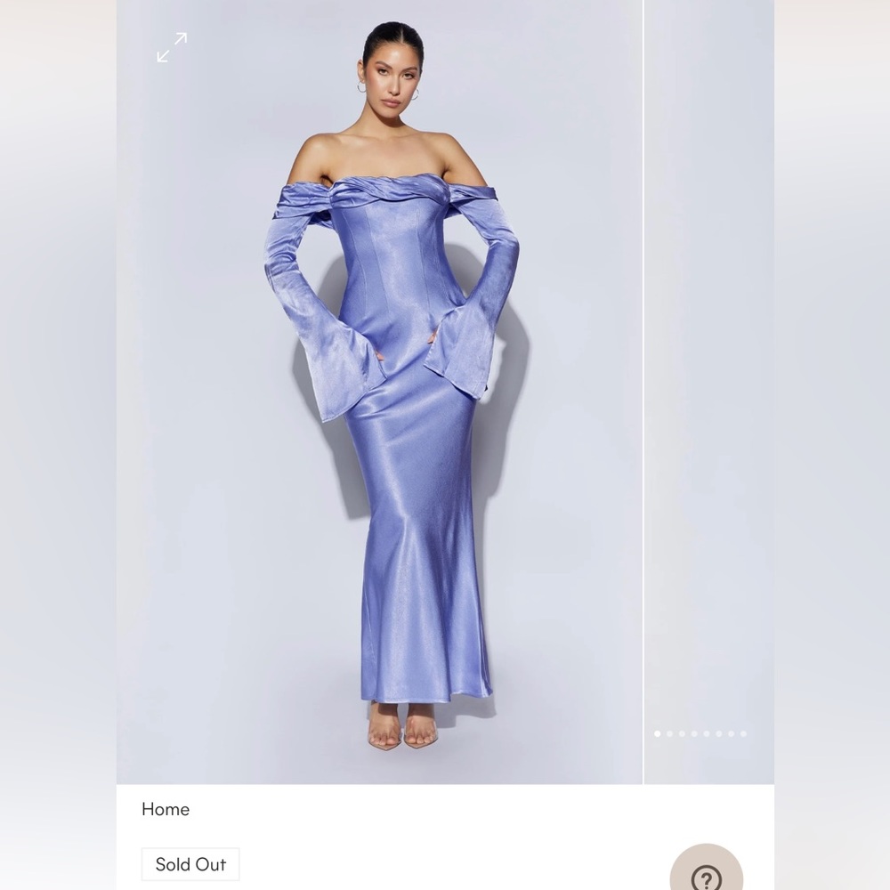 Meshki Giselle Off Shoulder Cowl Neck Maxi Dress - Lavender